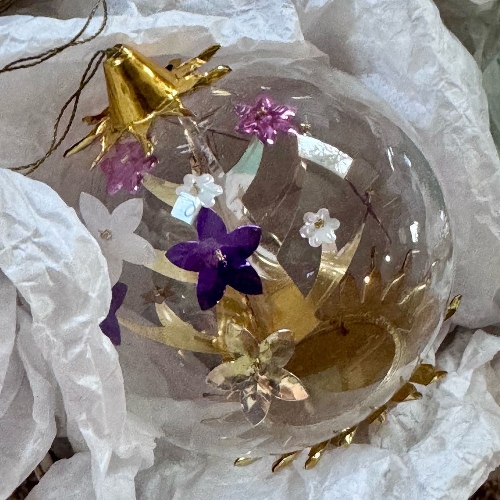 Resl Lenz Set of 6 Colorful Foil & Glass Ornaments- Vintage - Picture 7 of 9